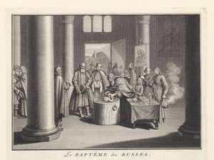 Vauvakaste Venäjällä, 1732 tekijältä Bernard Picart