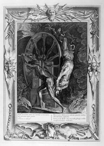 Ixion Tartaruksessa pyörässä, 1733 tekijältä Bernard Picart