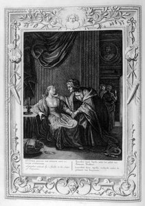 Apollon viettelemä leukohoe Eurynome-muodossa, 1733 tekijältä Bernard Picart