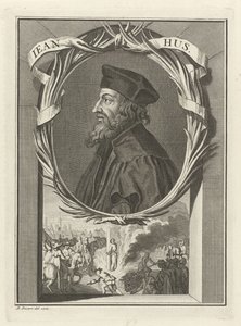John Husin muotokuva, 1712 tekijältä Bernard Picart