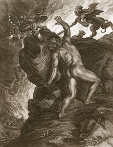 Sisyphus työntää kiviään vuorelle, 1731