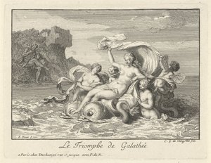 Triomf van Galatea Galathean voitto (otsikko esineessä) tekijältä Bernard Picart