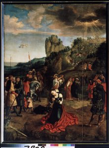 Sainte Catherinen marttyyri. (Pyhän Katariinan marttyyrikuolema) - Peinture de Bernard van Orley (Barend, Barent, Bernaert van Brussel tekijältä Bernard van Orley
