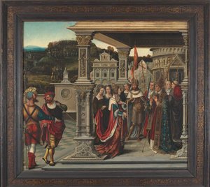 Pyhä Helena paavin edessä Roomassa, noin 1510-1520. tekijältä Bernard van Orley
