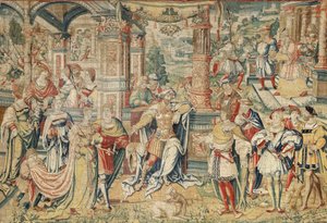 Series of History of David, n. 1525 (silkki ja villa) tekijältä Bernard van Orley