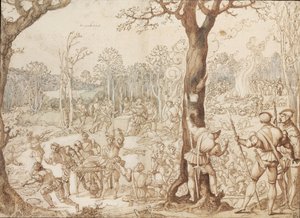 Pelin jakaminen, 1525-1535 tekijältä Bernard van Orley