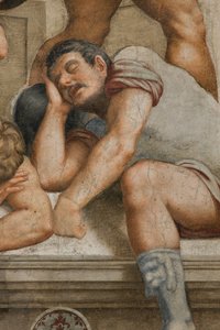 Counterfaccata, Bernardino Gatti, Ylösnousemus 1529, Yksityiskohta