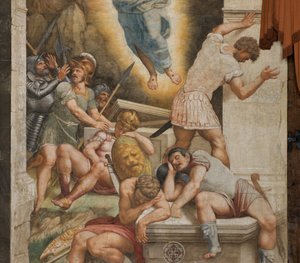 Counterfaccata, Bernardino Gatti, Ylösnousemus 1529, Yksityiskohta