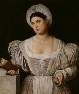 Naisen muotokuva (Agnese, taidemaalarin käly). tekijältä Bernardino Licinio