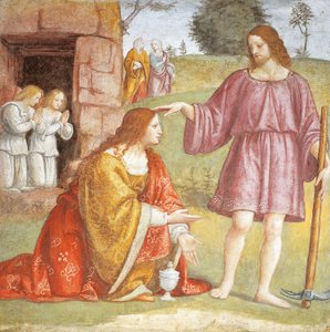 Italia, Milano, Pyhän Maurice al Monastero Maggioren kirkko, Kristus noussut ylös Maria Magdaleenalle tekijältä Bernardino Luini