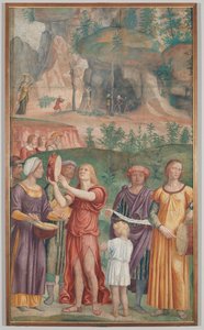 Juutalaisten voittolaulu, n. 1514 (irrotettu fresko kankaalle) tekijältä Bernardino Luini