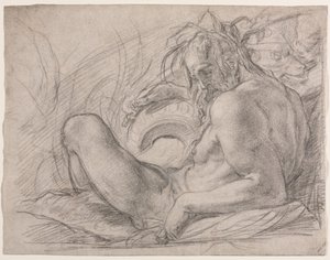 The River God Tiber (Studio freskolle, Lumen ihme tai Santa Maria Maggioren säätiö, Rooma S. Felicitan Canigiani-kappelissa Firenzessä)