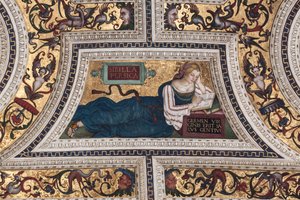 Persialainen Sibyl, yksityiskohta Sibylistä (fresko tekijältä Bernardino di Betto Pinturicchio