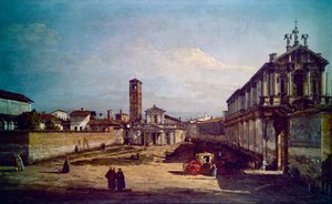 Näkymä Milanoon (maalaus) tekijältä Bernardo Bellotto