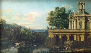 Arkkitehtoninen päähänpisto palatsin kanssa tekijältä Bernardo Bellotto