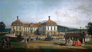 Saksa: Keisarillinen huvipalatsi Schloss Hof, kunniakanslian sivupuoli. tekijältä Bernardo Bellotto
