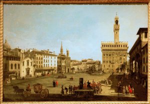 Piazza della Signoria tekijältä Bernardo Bellotto