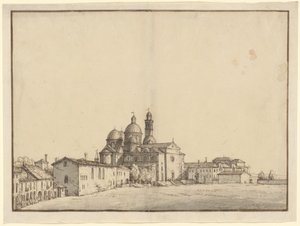 Santa Giustina ja Prato della Valle Padovassa tekijältä Bernardo Bellotto