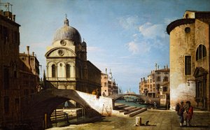 Santa Maria dei Miracoli ja osa Santa Maria Novaa, Venetsia tekijältä Bernardo Bellotto