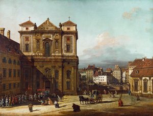 Freyung Wienissä, luoteesta, vuosina 1758-1761 tekijältä Bernardo Bellotto