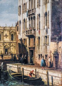 Rio dei Mendicanti ja Scuola di San Marco (öljy kankaalle) tekijältä Bernardo Bellotto
