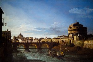 Kaksi näkymää Roomasta tekijältä Bernardo Bellotto