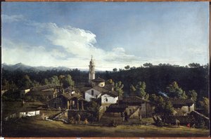 Näkymä Gazzadasta tekijältä Bernardo Bellotto