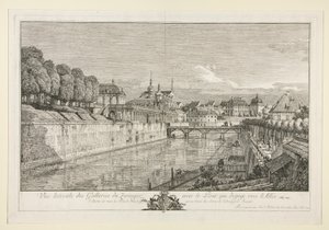 Näkymä Zwingerille, Dresden tekijältä Bernardo Bellotto