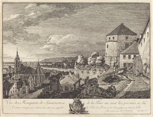 Näkymä Sonnensteinin valleille tekijältä Bernardo Bellotto