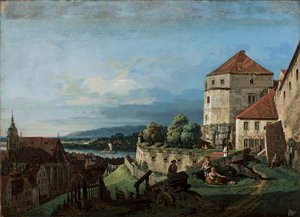 Näkymä Pirnaan Saksissa tekijältä Bernardo Bellotto