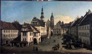 ""Pirnen tori, Saksa"" (Pirnan markkinapaikka) Bernardo Bellotton (1720-1780) maalaus 1752-1755 Moskova, Pushkin-museo tekijältä Bernardo Bellotto