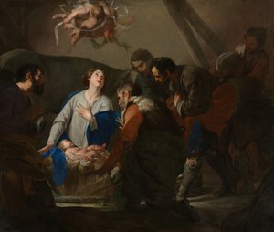 Paimenten palvonta, n. 1650 tekijältä Bernardo Cavallino