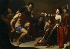 Hercules ja Omphale tekijältä Bernardo Cavallino