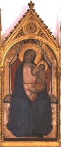 Madonna ja lapsi (tempera paneelille) tekijältä Bernardo Daddi