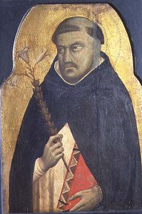 St. Dominic, alunperin sivupaneeli polyptyykistä n. 1340 (tempera paneelissa) tekijältä Bernardo Daddi