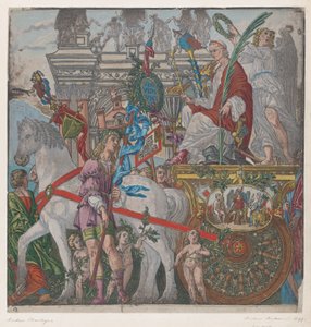 Arkki 9: Julius Caesar hevosvaunuissaan, Julius Caesarin voitosta, 1599.