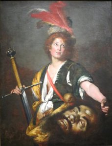 Daavid ja Goljatin pää tekijältä Bernardo Strozzi