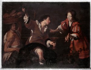 Joosef tulkitsee unet (öljy kankaalle tekijältä Bernardo Strozzi