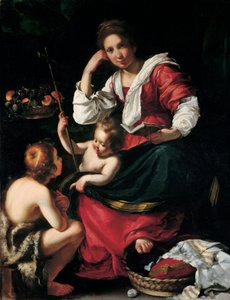 Madonna ja lapsi sekä Johannes-lapsi tekijältä Bernardo Strozzi