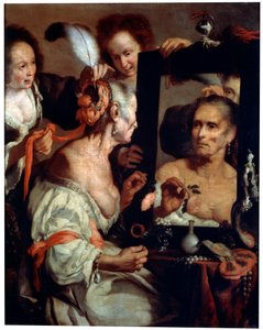 Vanha Coquette Vanitas, vuoden 1630 jälkeen.