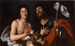 Pyhät Roch ja Sebastian. tekijältä Bernardo Strozzi