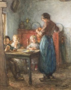 Säästävä ateria (akvarelli)