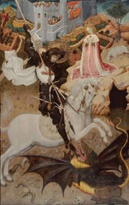 Pyhä Yrjö tappaa lohikäärmeen, 1434-1435 tekijältä Bernat Martorell the Elder