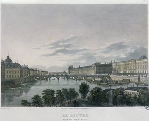 Pont tai Passerelle des Arts, Pariisi, 1832 (värikaiverrus)