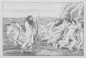 Danten jumalallinen komedia, Purgatorio (Kiirastuli), levy V (litografia). tekijältä Bernhard Schuler