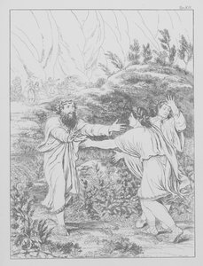 Danten jumalallinen komedia, Purgatorio (Kiirastuli), levy XII (litografia). tekijältä Bernhard Schuler