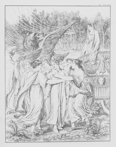 Danten jumalallinen komedia, Purgatorio (Kiirastuli), levy XXXVIII (litografia). tekijältä Bernhard Schuler