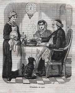 Lääkkeen munakas - kaiverrus Jean Anthelme Brillat Savarinin (Brillat-Savarin) kirjaan "La Physiologie du gout"