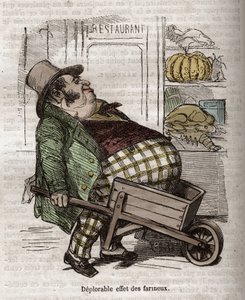 Obeite - Des Gourmands - valitettava vaikutus des flooreux - kaiverrus Jean Anthelme Brillat Savarinin (Brillat-Savarin) kirjaan "La Physiologie du gout"