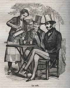 Kahvi - kaiverrus Jean Anthelme Brillat Savarinin kirjaan "La Physiologie du gout"